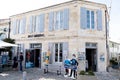 Saint Martin de Re, Charente / France - 05 02 2019 : the only one shop for Tintin in France in Isle Ile de Re