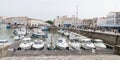 Saint Martin de RÃÂ©, Charente Maritime / France - 05 01 2019 : Old harbor in ancient town of St. Martin de RÃÂ© in Ile de Re in