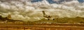 SAINT MARTIN, DUTCH ANTILLES - FEB 27: Maho beach near Princess Juliana International Airport. The airplane arrives over the full