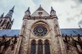 Saint-MartinÃ¢â¬â¢s Church in Arlon, Province of Luxembourg, Belgium. View of the exterior, Neo-gothic style. Royalty Free Stock Photo