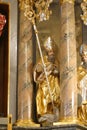 Saint Martin statue on the altar of Saint Florian in the church of Saint George in Gornja Stubica, Croatia