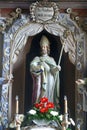 Saint Martin statue at the main altar in the Church of Saint Martin in Pisarovinska Jamnica, Croatia Royalty Free Stock Photo