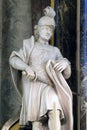 Saint Martin statue on the main altar in the Saint John the Baptist church in Zagreb Royalty Free Stock Photo