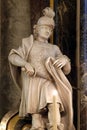 Saint Martin statue on the main altar in the Saint John the Baptist church in Zagreb, Croatia Royalty Free Stock Photo
