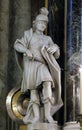 Saint Martin statue on the main altar in the St John the Baptist church in Zagreb, Croatia Royalty Free Stock Photo