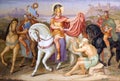 Saint Martin of Tours cuting a piece of his cloak for a beggar