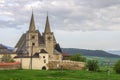 Saint Martins gothic cathedral and wall of fortness from west. U