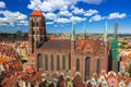 Saint Mary Cathedral in the old town of Gdansk