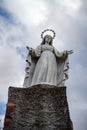 Saint Mary statue in old medieval castle Royalty Free Stock Photo