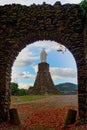 Saint Mary statue in old medieval castle Royalty Free Stock Photo