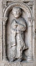 St Matthew the apostle, bass relief by followers of Wiligelmo, PrincesÃ¢â¬â¢ Gate, Modena Cathedral, Italy