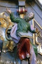 Saint Matthew, statue on the pulpit in the church of Our Lady of Snow in Kutina, Croatia