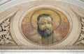 Saint Matthias the Apostle mosaic in the basilica of Saint Paul Outside the Walls, Rome Royalty Free Stock Photo