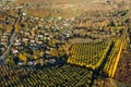 Saint-Maurice-Montcouronne the Belle Etoile seen from the sky in autumn Royalty Free Stock Photo