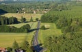 Saint-Maurice-Montcouronne seen from the sky Royalty Free Stock Photo