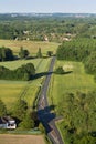 Saint-Maurice-Montcouronne seen from the sky Royalty Free Stock Photo