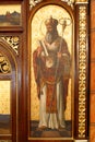Saint Methodius, detail of Iconostasis in Greek Catholic Co-cathedral of Saints Cyril and Methodius in Zagreb