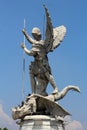 Saint Michael archangel full body sculpture left side Royalty Free Stock Photo