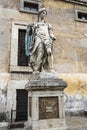 Saint Michael archangel sculpture at the ancient Castel Sant`Angelo Royalty Free Stock Photo