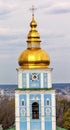 Saint Michael Cathedral Tower Golden Domes Kiev Ukraine Royalty Free Stock Photo