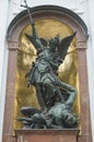 Saint Michael defeats Satan Royalty Free Stock Photo