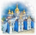 Saint Michael Golden Domed Monastery in Kiev, Ukraine Royalty Free Stock Photo