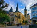 Saint Michael`s Church Eglise Saint-Michel in old town of Luxembourg City, Luxembourg, Europe Royalty Free Stock Photo