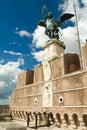 Saint Michael statue, Castel Sant'Angelo, Rome Royalty Free Stock Photo