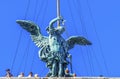 Saint Michael Statue Tourists Castel Sant Angelo Rome Italy Royalty Free Stock Photo