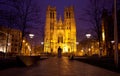 Saint Michel cathedral Brussels Royalty Free Stock Photo