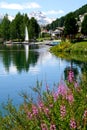 Saint Moritz lake Royalty Free Stock Photo