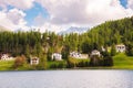 Saint Moritz lake in Switzerland in summer Royalty Free Stock Photo