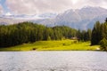 Saint Moritz lake in Switzerland in summer Royalty Free Stock Photo