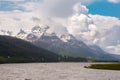 Saint Moritz lake in Switzerland in summer Royalty Free Stock Photo
