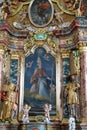 Saint Nicholas, altar in Church of Our Lady of snow in Kamensko, Croatia Royalty Free Stock Photo