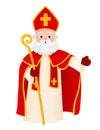 Saint Nicholas cartoon character Royalty Free Stock Photo