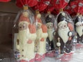 Saint Nicholas chocolate figurines in the supermarket mall Auchan