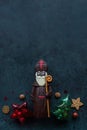 Saint Nicholas chocolate with gifts Royalty Free Stock Photo