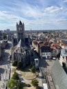 Saint Nicholas Church, skyline vue Gent Belgium Royalty Free Stock Photo