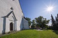 Saint Nicholas church at Sliac with sun Royalty Free Stock Photo