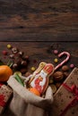 Saint Nicholas cookies background Royalty Free Stock Photo