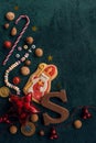 Saint Nicholas cookies background Royalty Free Stock Photo