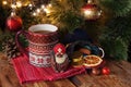 Saint Nicholas and cup of tea Royalty Free Stock Photo