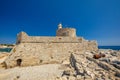 Saint Nicholas Fortress in port of the Rhodes town, Greece Royalty Free Stock Photo