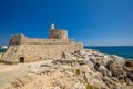 Saint Nicholas Fortress in port of the Rhodes town, Greece Royalty Free Stock Photo