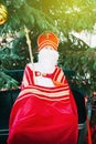 Saint Nicholas human scale toy with mitre and pastoral staff