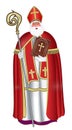 Saint Nicholas isolated on white background Royalty Free Stock Photo