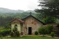 The Saint Nicholas of Myra church entrance in Serbian Orthodox monastery cloister Moracha in Montenegro Royalty Free Stock Photo