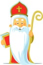 Saint Nicholas - Vector Illustration Isolated on White Background Royalty Free Stock Photo