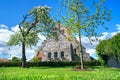 Saint Nicolai Church, a medieval church in central Simrishamn in springtime, Southern Sweden Royalty Free Stock Photo